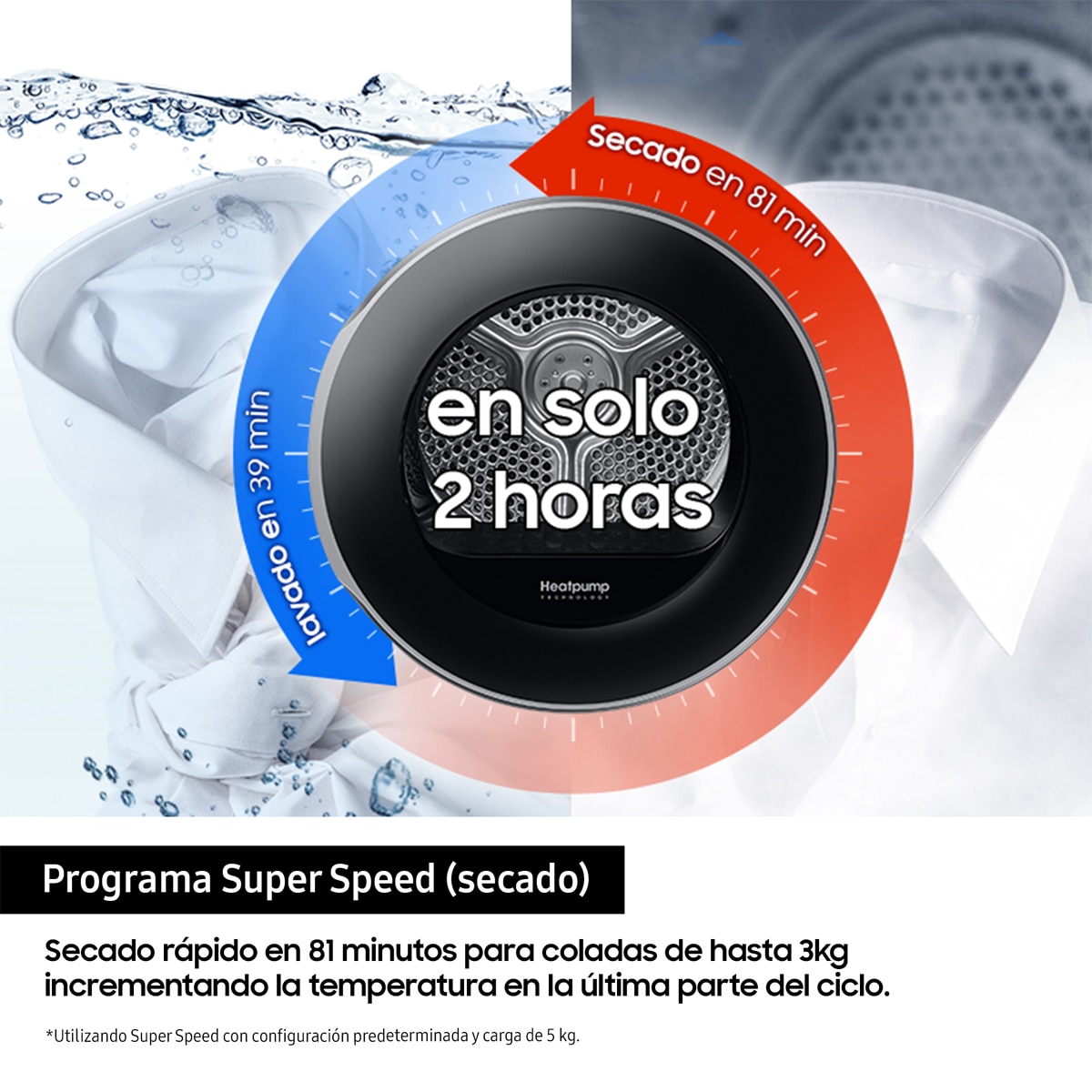 Secadora  Bespoke AI Samsung 9kg QuickDrive™ Clase A Blanca DV90DB8845GHU3 Blanco-5