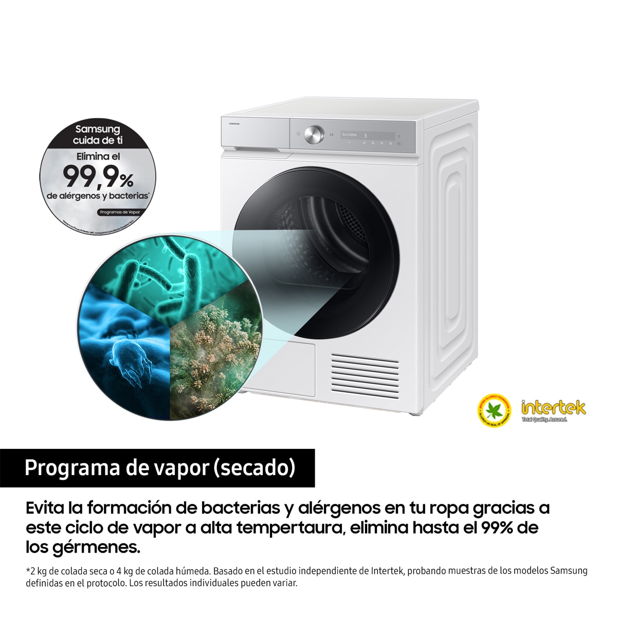 Secadora  Bespoke AI Samsung 9kg QuickDrive™ Clase A Blanca DV90DB8845GHU3 Blanco-6