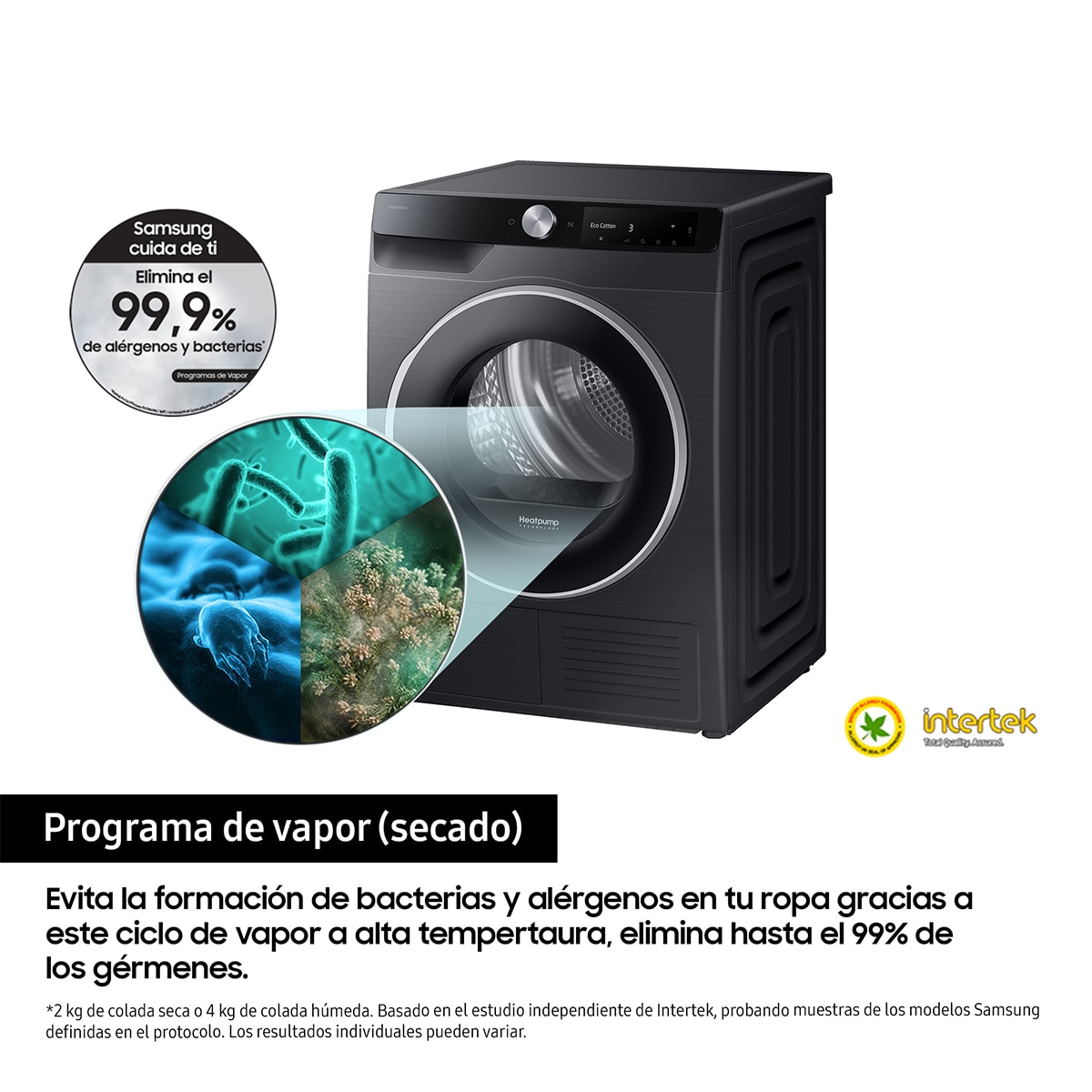 Secadora AI Samsung 9kg AI Dry+ Clase A Negra DV90DG6845LBU3 Negro-7