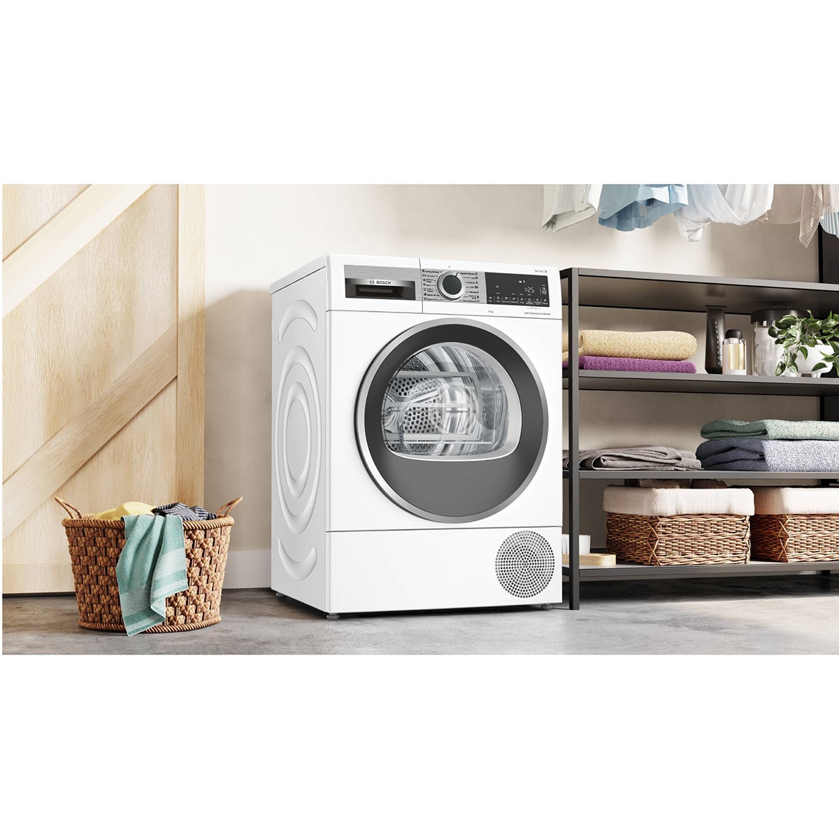 Secadora Bosch 9 kg con bomba de calor , Serie 6, 9 kg - WQG245D1ES Blanco-9