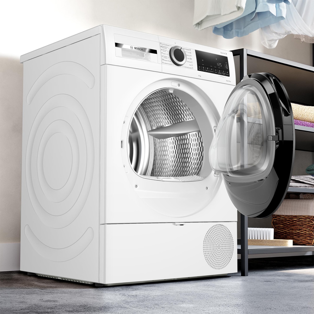 Secadora Bosch 9 kg con bomba de calor , Serie 6, 9 kg - WQG24200ES Blanco-6