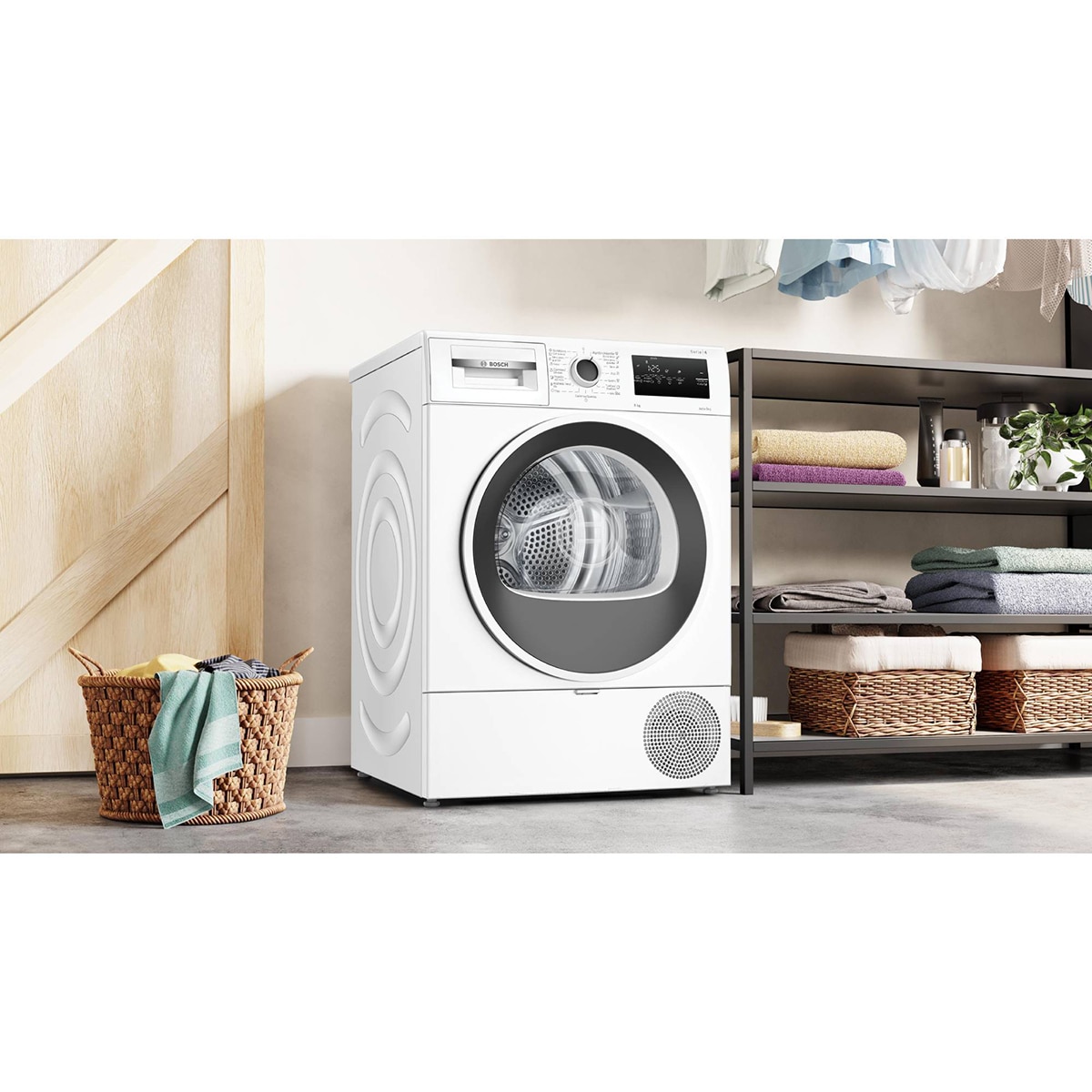 Secadora Bosch 8 kg con bomba de calor , Serie 4, 8 kg - WTR85V00ES Blanco-12