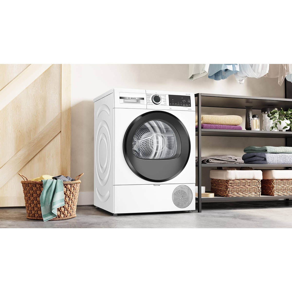 Secadora con bomba de calor Bosch, Serie 6, 9 kg, AutoDry - WQG243D0ES Blanco-12