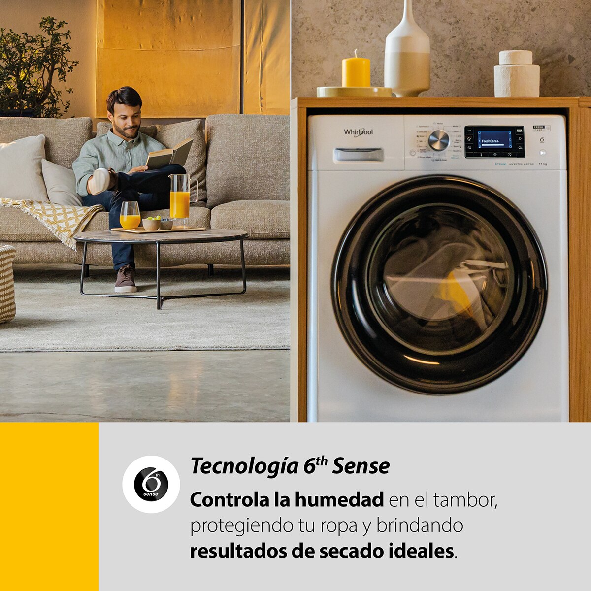 Secadora Whirlpool bomba de calor, 8 kg - C WD 84M WBS SPT Blanco-4