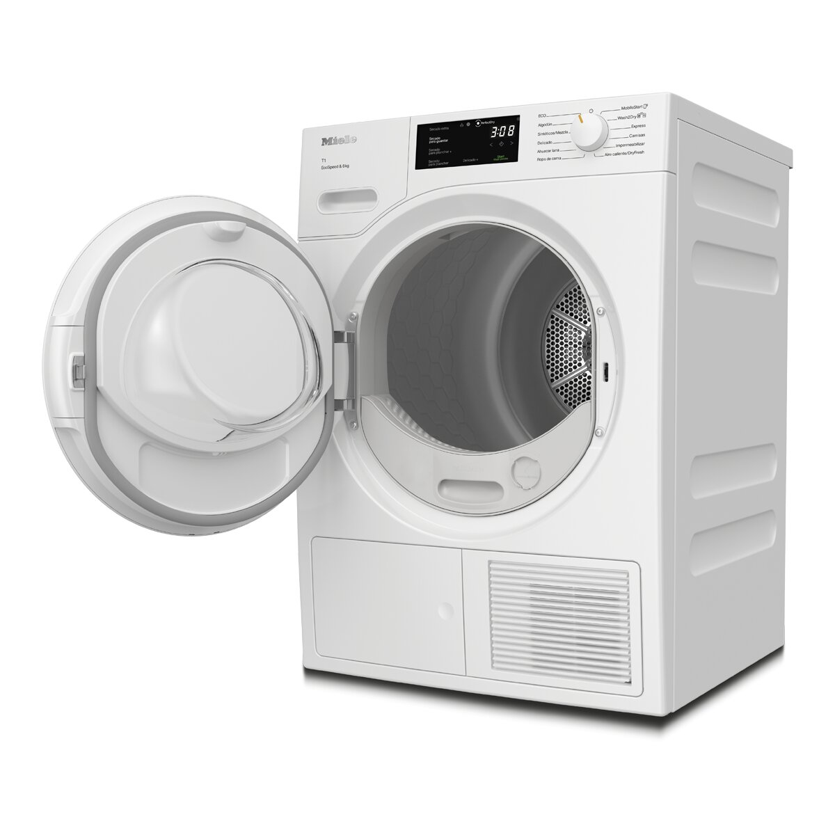 Imagen 2 de Secadora Miele 8 kg, bomba de calor, EcoSpeed- TWC640WP - Blanco loto Blanco loto