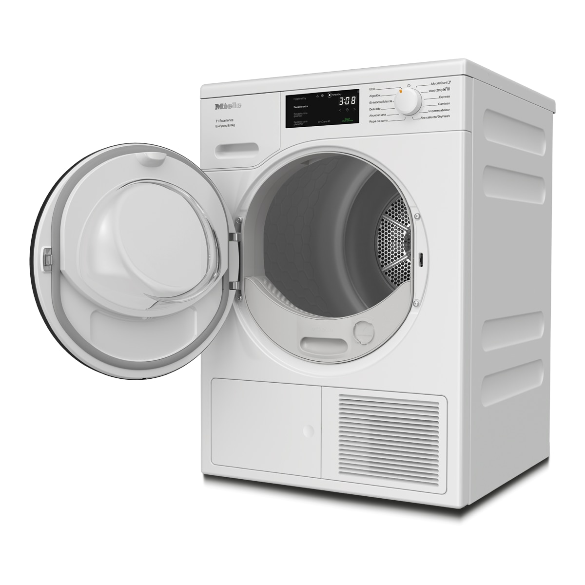 Secadora Miele 9 kg, Bomba de calor, EcoSpeed - TEH785WP Blanco-2