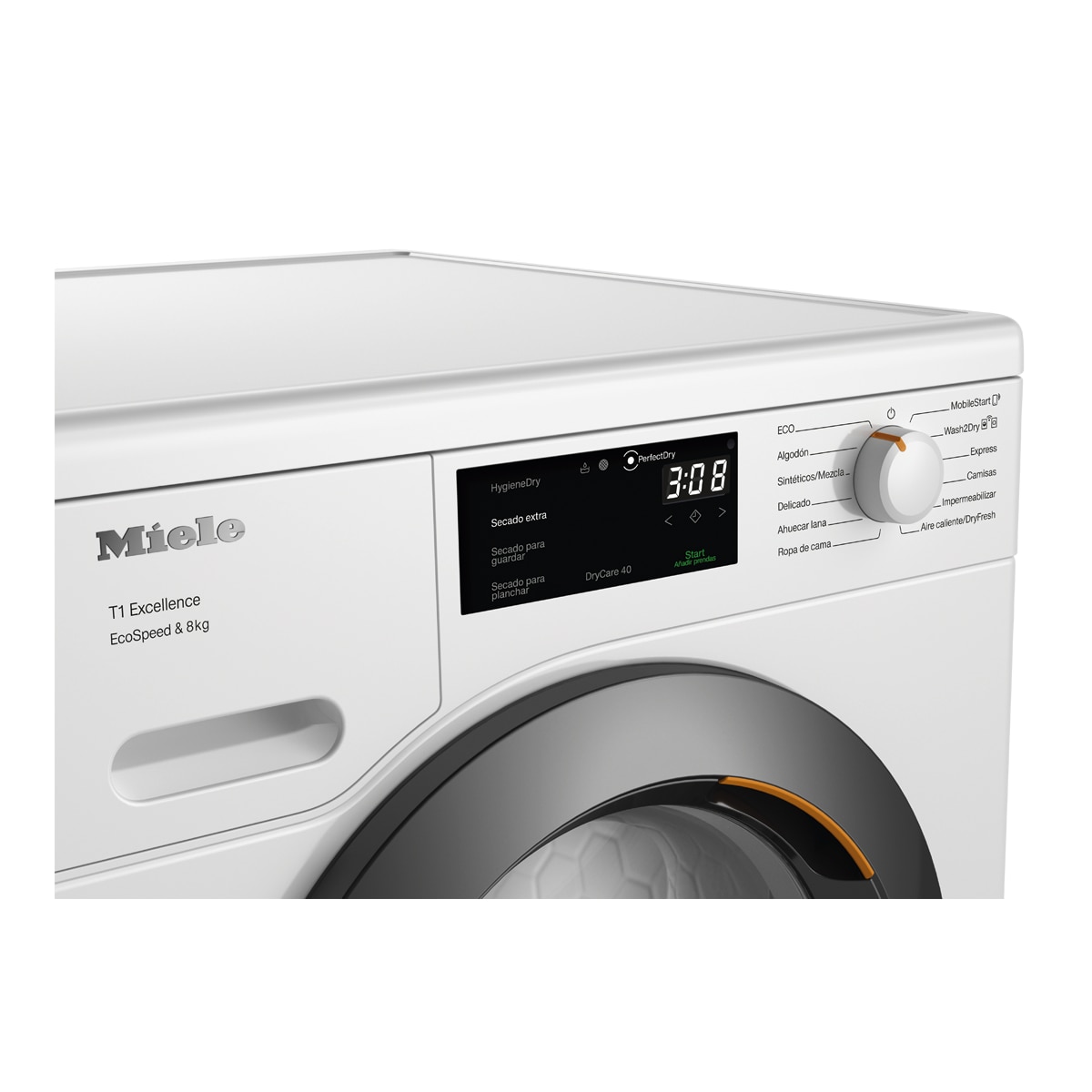Secadora Miele 9 kg, Bomba de calor, EcoSpeed - TEH785WP Blanco-3