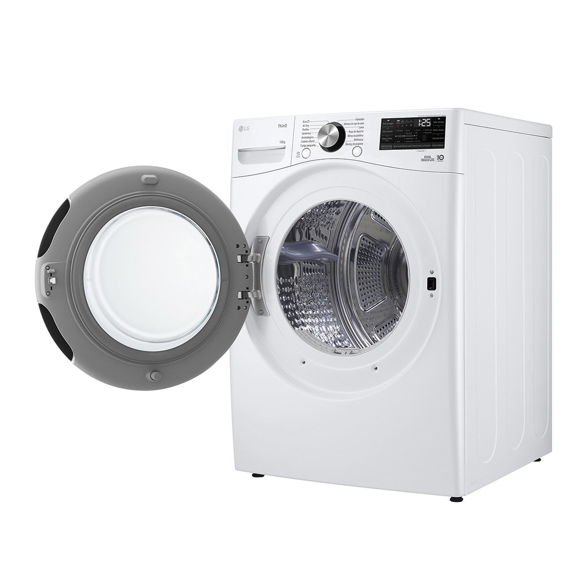 Secadora LG 18 kg, Bomba de calor -RH18U8AVCW Acero Inox-10
