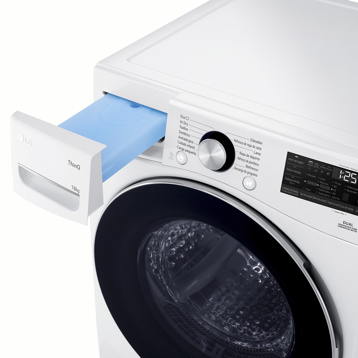 Secadora LG 18 kg, Bomba de calor -RH18U8AVCW Acero Inox-11