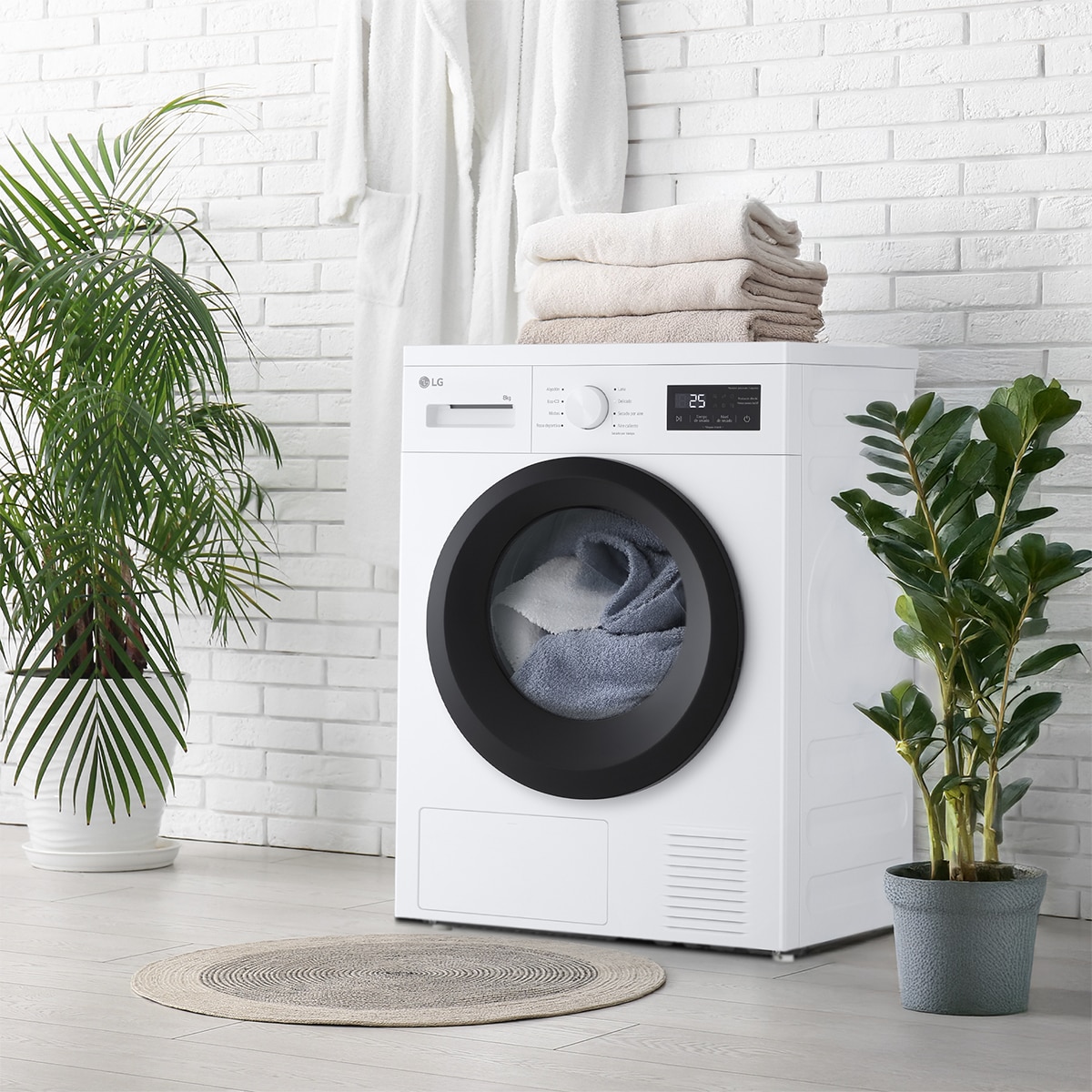 Secadora LG  8kg con Bomba de calor Serie 100 - RHA1008NWK Blanco-11