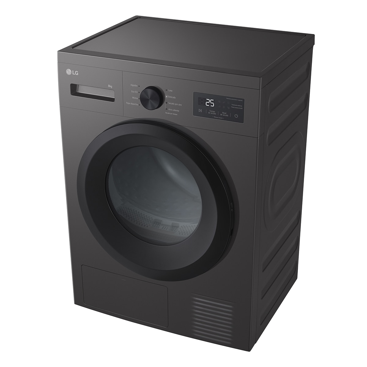 Secadora LG 8kg, con Bomba de calor, Serie 100 - RHA1008NDK Inox grafito-10