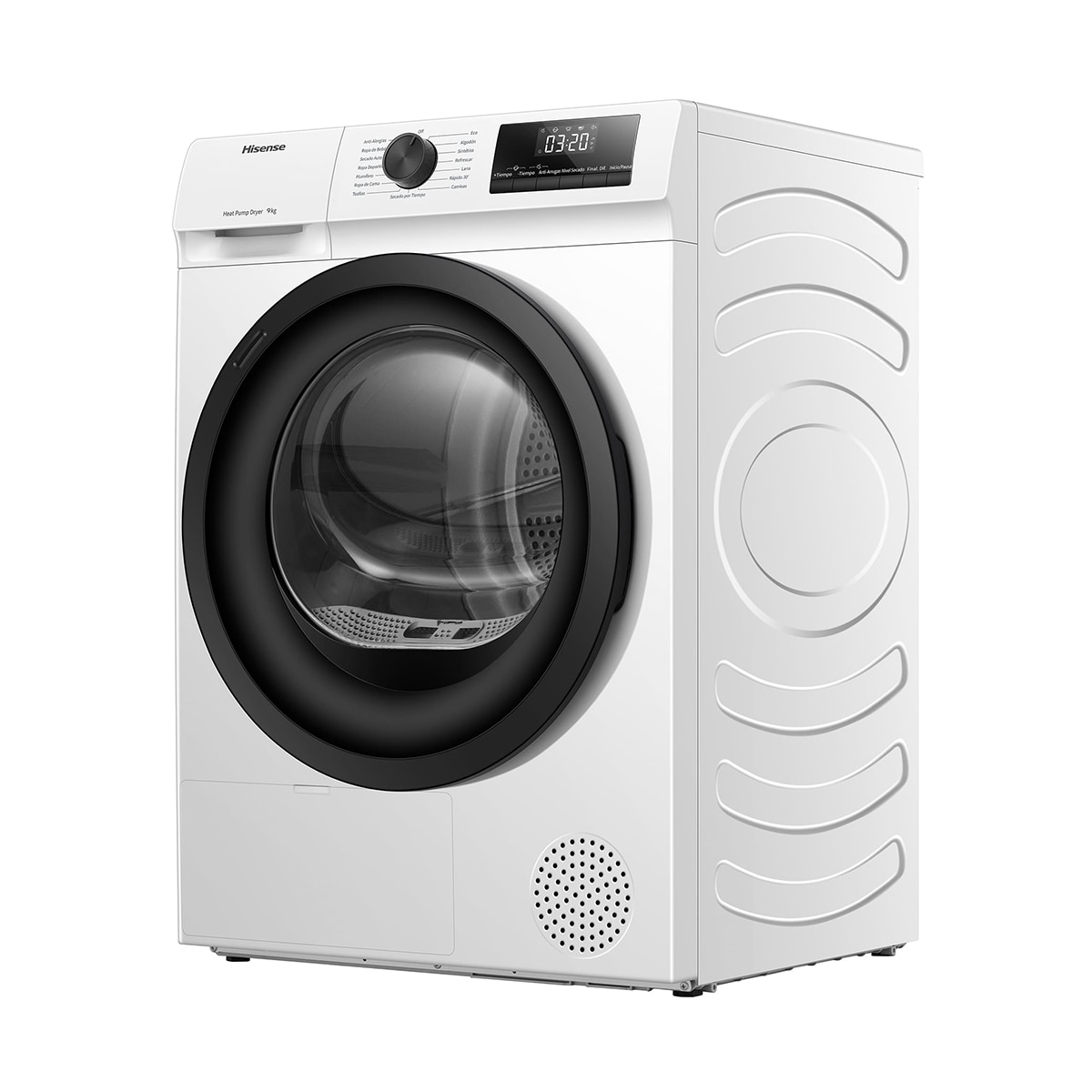 Secadora Hisense 9 Kg, Bomba de calor - DHQE900UWDC Blanco-11