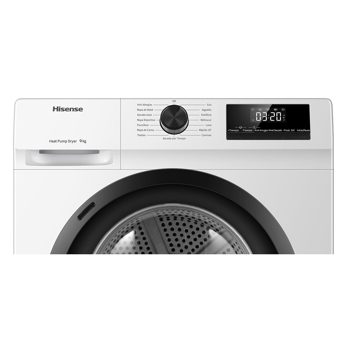 Secadora Hisense 9 Kg, Bomba de calor - DHQE900UWDC Blanco-12