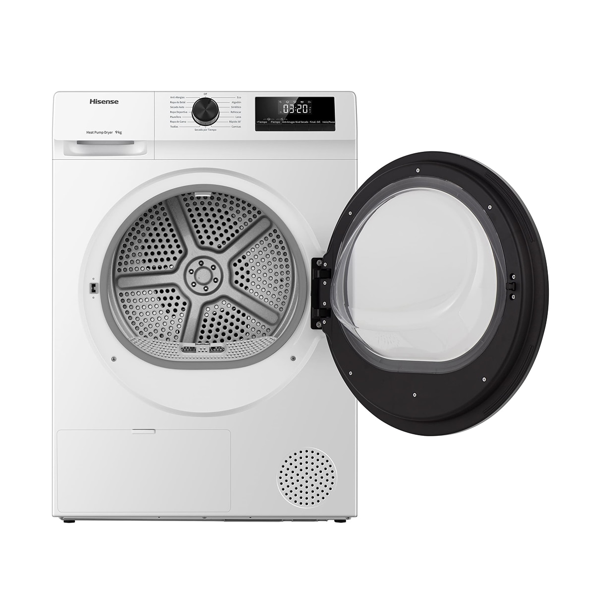 Secadora Hisense 9 Kg, Bomba de calor - DHQE900UWDC Blanco-13