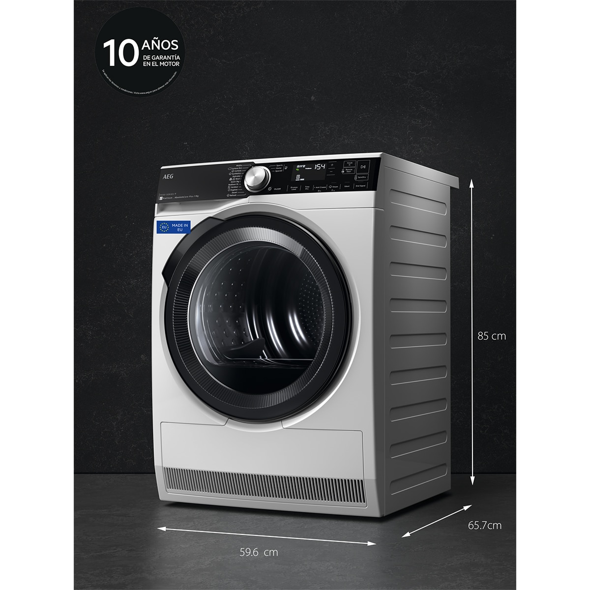 Secadora AEG 9 kg, Bomba de calor, 3D Scan - TR939V4PB Blanco-2