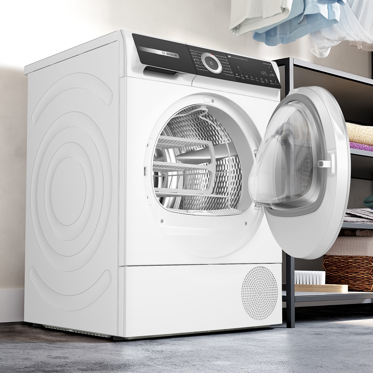 Secadora Bosch 9 kg, Bomba de calor, AutoDry - WQH246B0ES Blanco-4