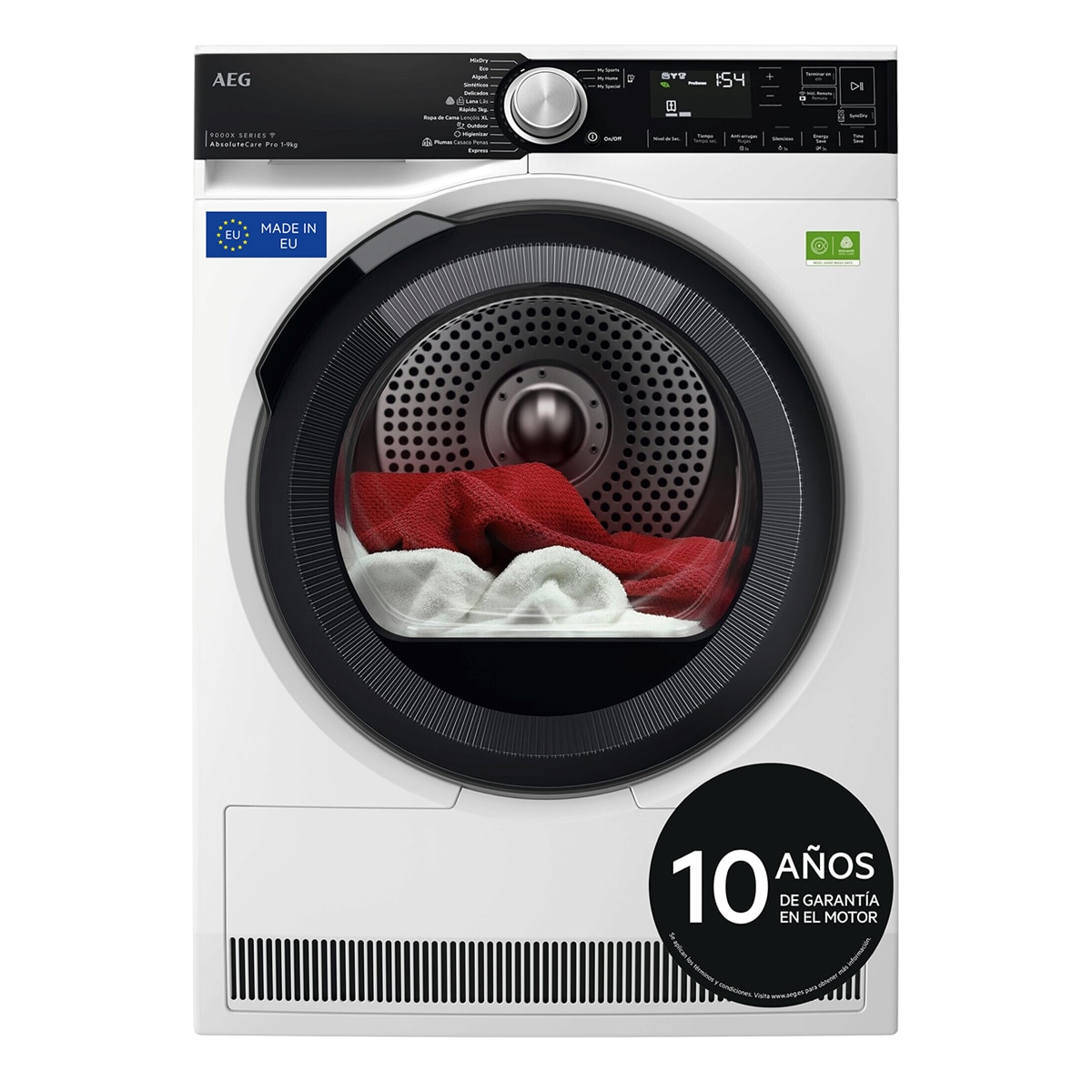 AEG – Secadora AEG 9 Kg, Bomba de Calor – TR959V6PBC.