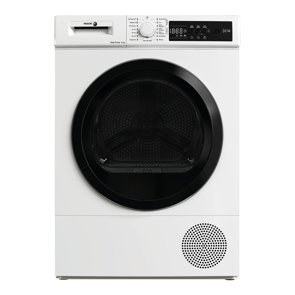 Máquina de Secar Roupa Fagor 3SFE-850BE com Bomba de Calor, Dry Level e de 8 Kg Preto-1