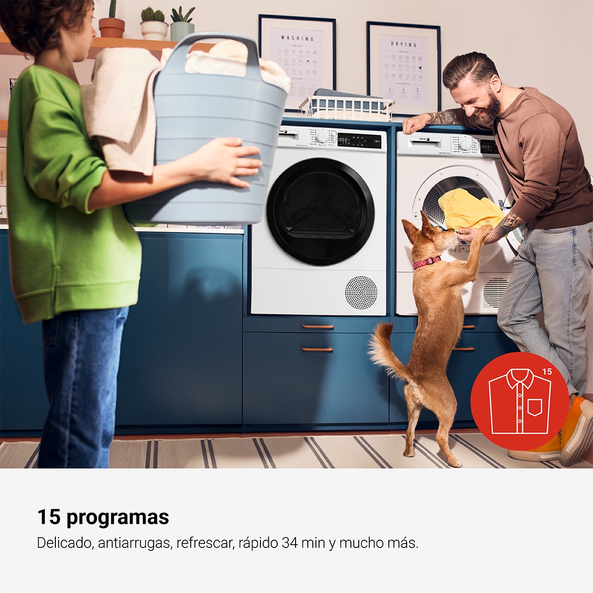Máquina de Secar Roupa Fagor 3SFE-850BE com Bomba de Calor, Dry Level e de 8 Kg Preto-4