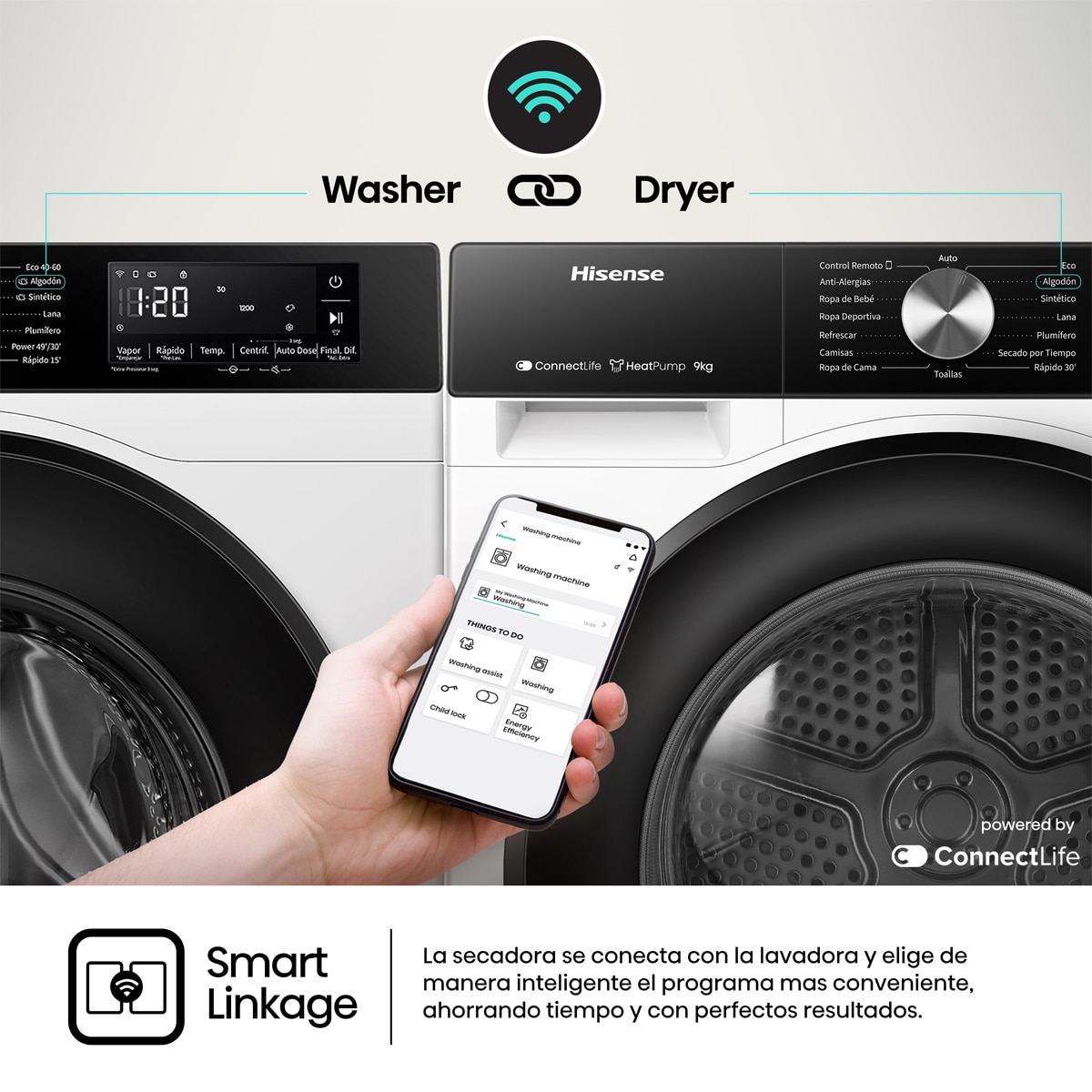 Secadora Hisense 9 kg, Bomba de calor  - DH3S902BWCC Negro-7