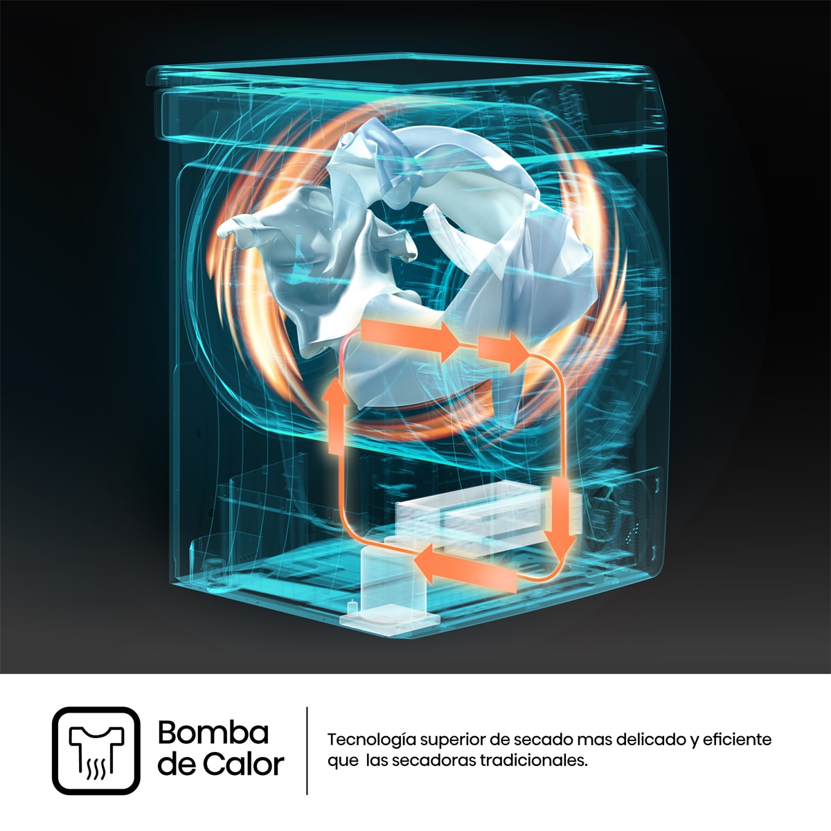Secadora Hisense 9 kg, Bomba de calor  - DH3S902BWCC Negro-9