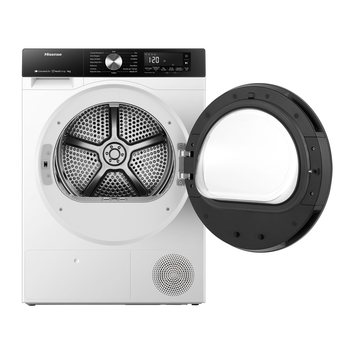 Secadora Hisense 9 kg, Bomba de calor  - DH3S902BWCC Negro-12