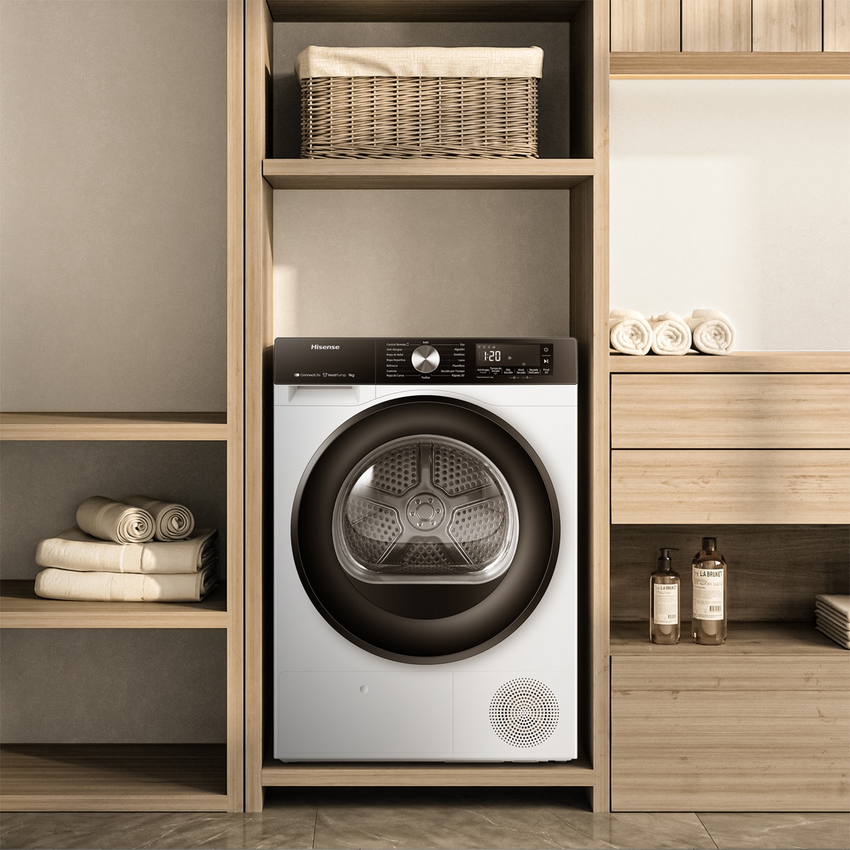 Secadora Hisense 9 kg, Bomba de calor  - DH3S902BWCC Negro-13