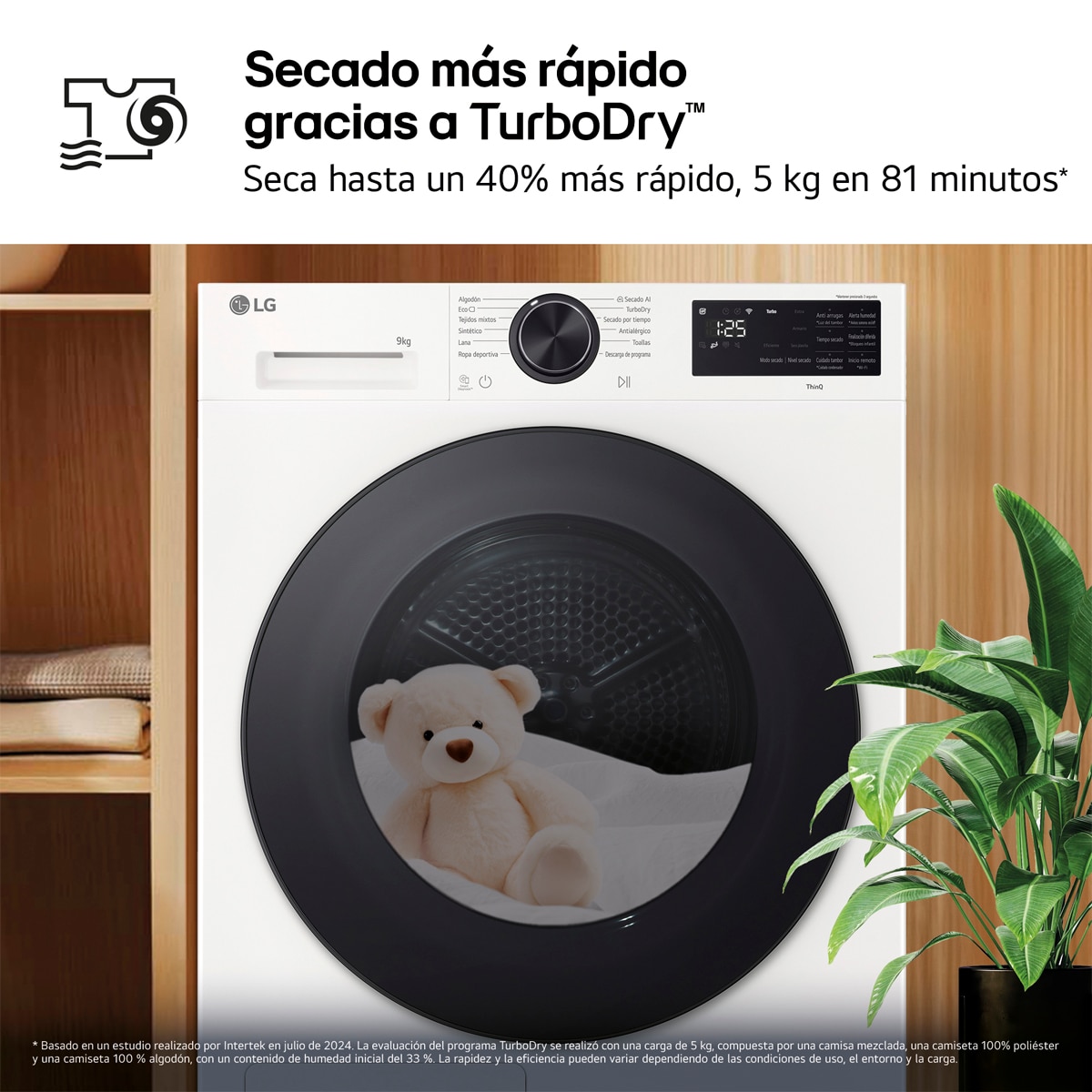 Secadora LG 9kg con bomba de calor Dual Inverter - RHX5009TLB Blanco-9