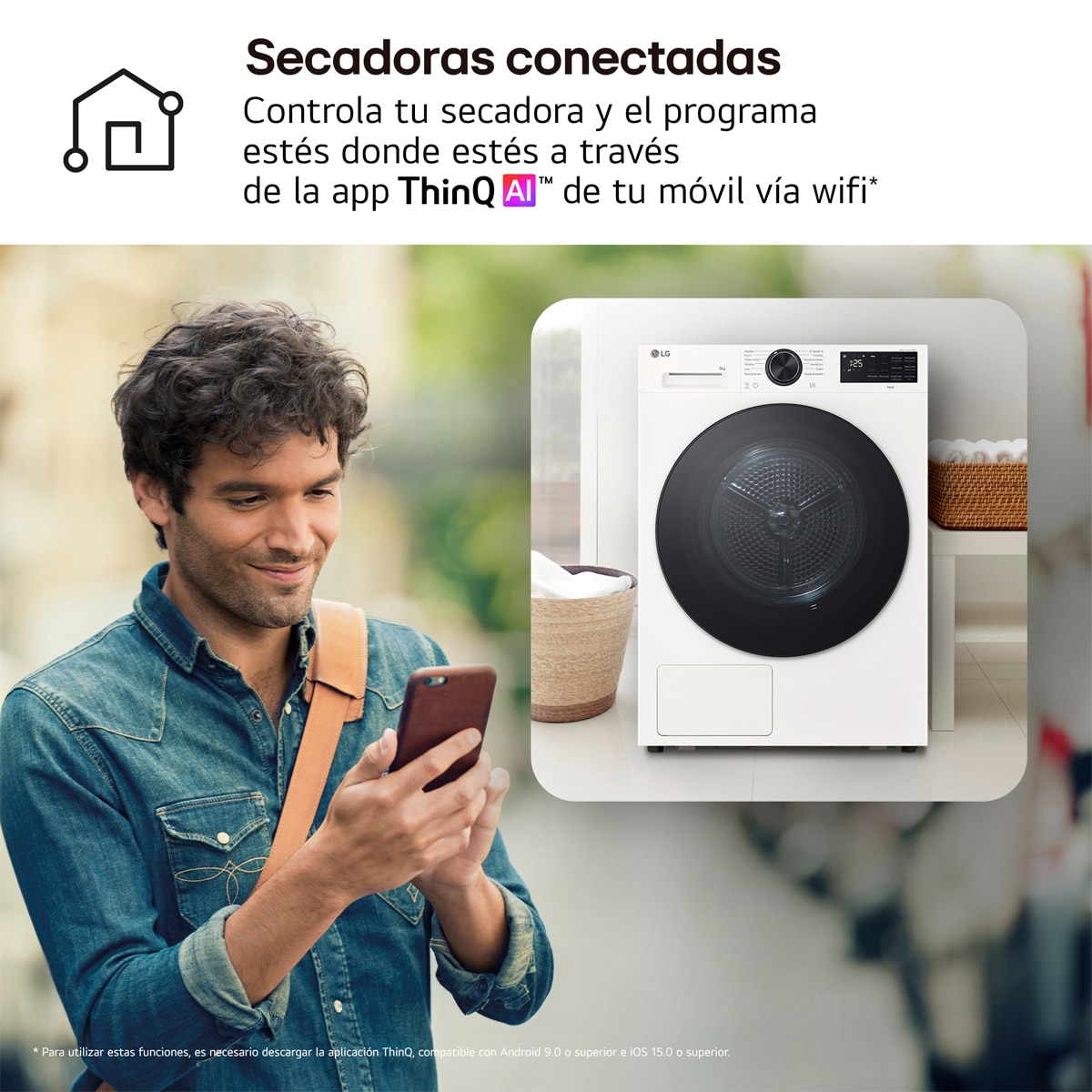 Secadora LG 9kg con bomba de calor Dual Inverter - RHX5009TLB Blanco-12