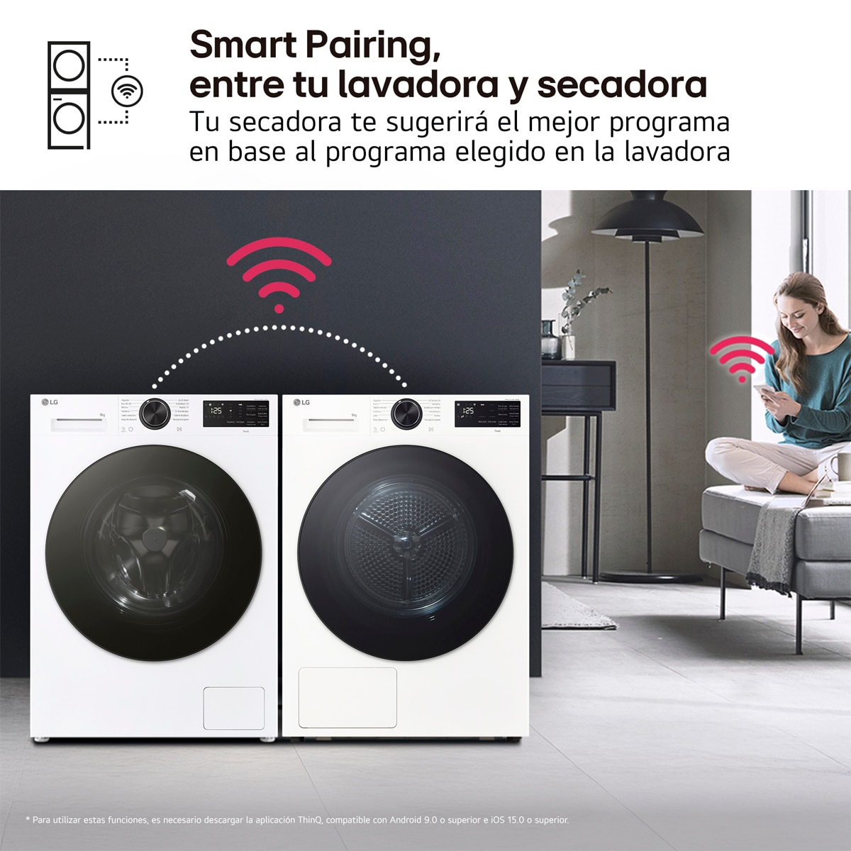 Secadora LG 9kg con bomba de calor Dual Inverter - RHX5009TLB Blanco-13