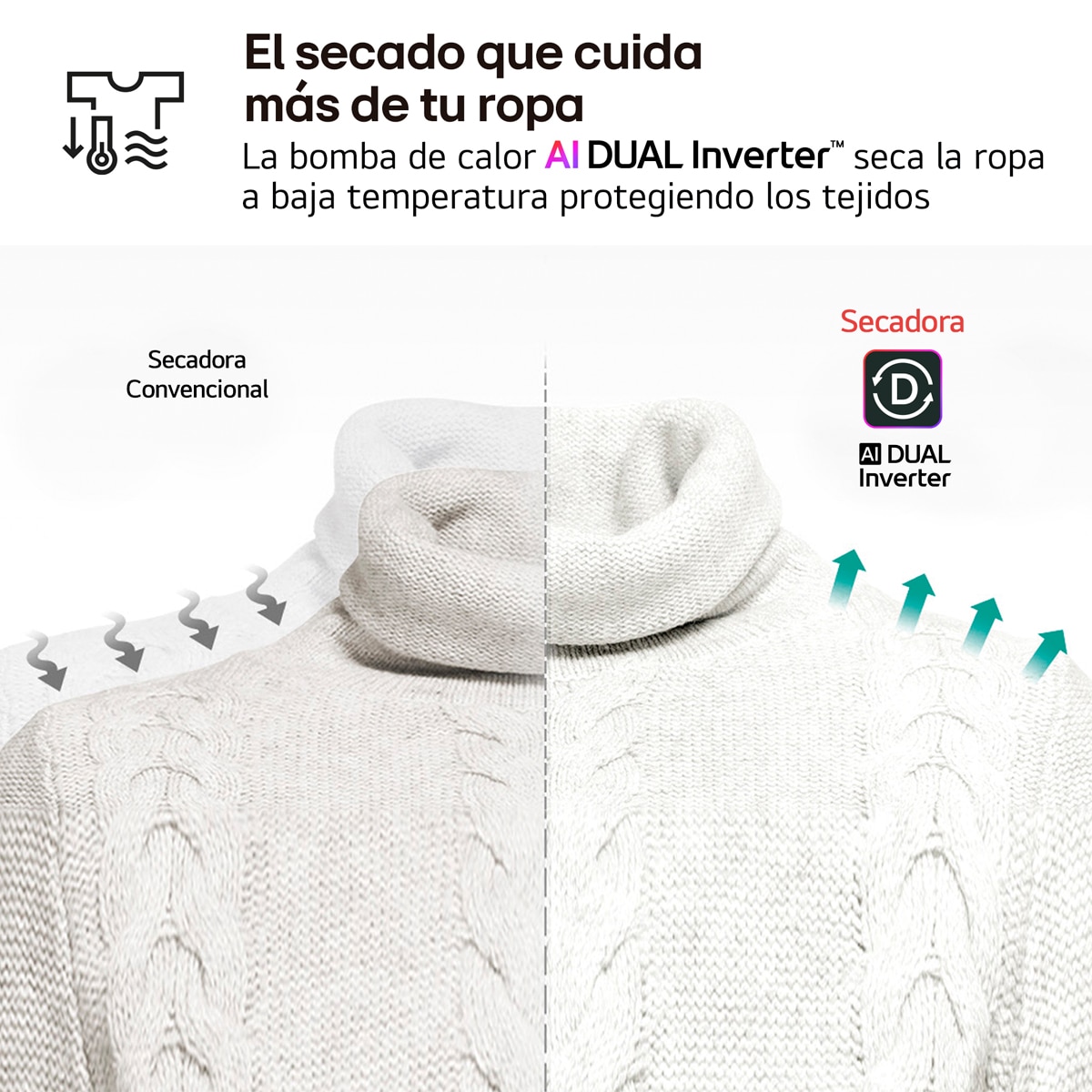 Secadora LG 9 kg, con Bomba de calor Dual Inverter - RHX5009TBB Acero grafito antihuellas-7