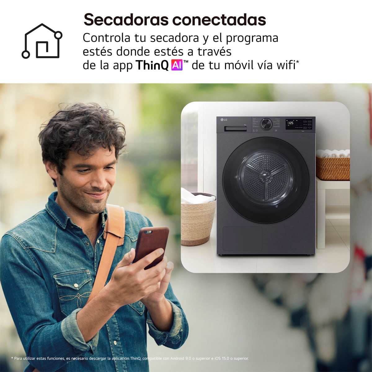 Secadora LG 9 kg, con Bomba de calor Dual Inverter - RHX5009TBB Acero grafito antihuellas-12