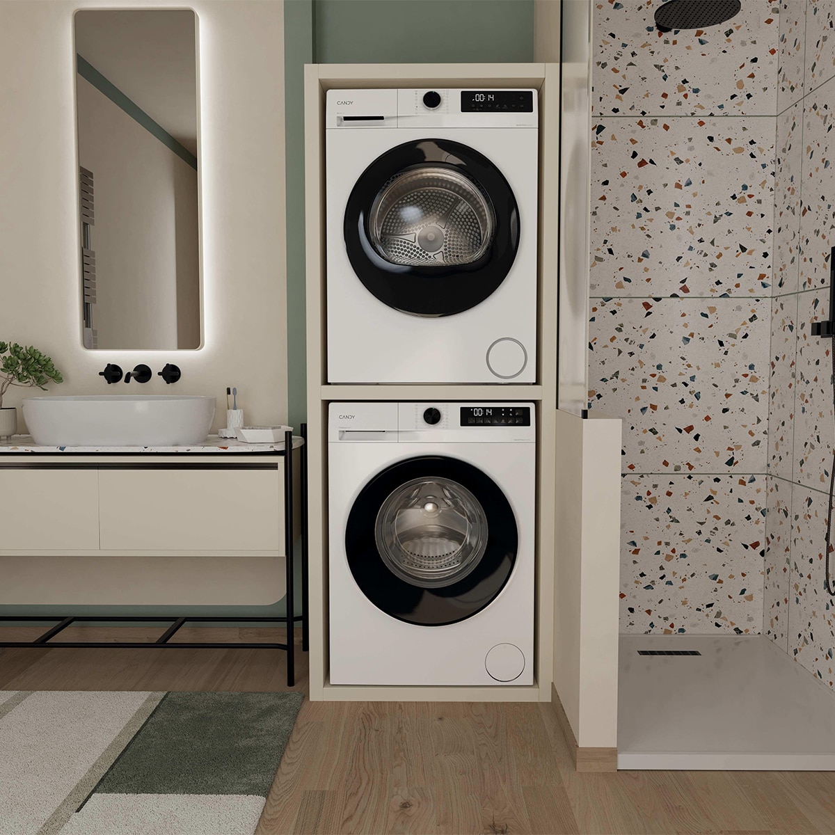 Imagen 6 de Secadora Candy 8kg con bomba de calor ProDry 300 - GD 8N1B-S - Blanco Blanco