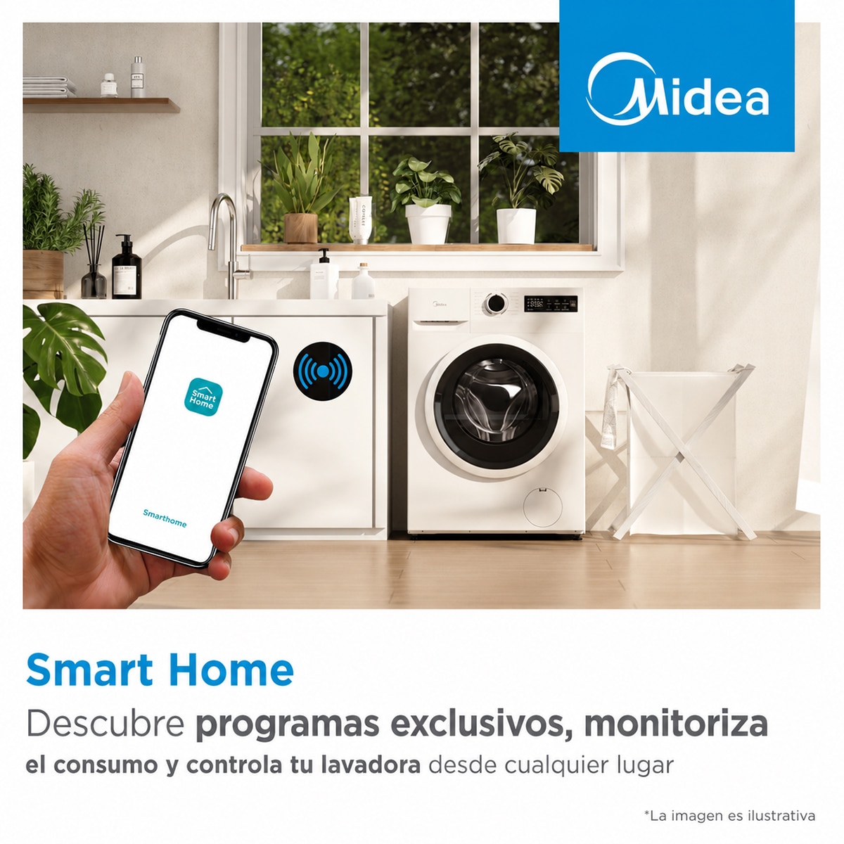 Máquina de Secar Roupa Midea MD205H90BW/W-ES Bomba de Calor e de 9 Kg - Branco Branco-7