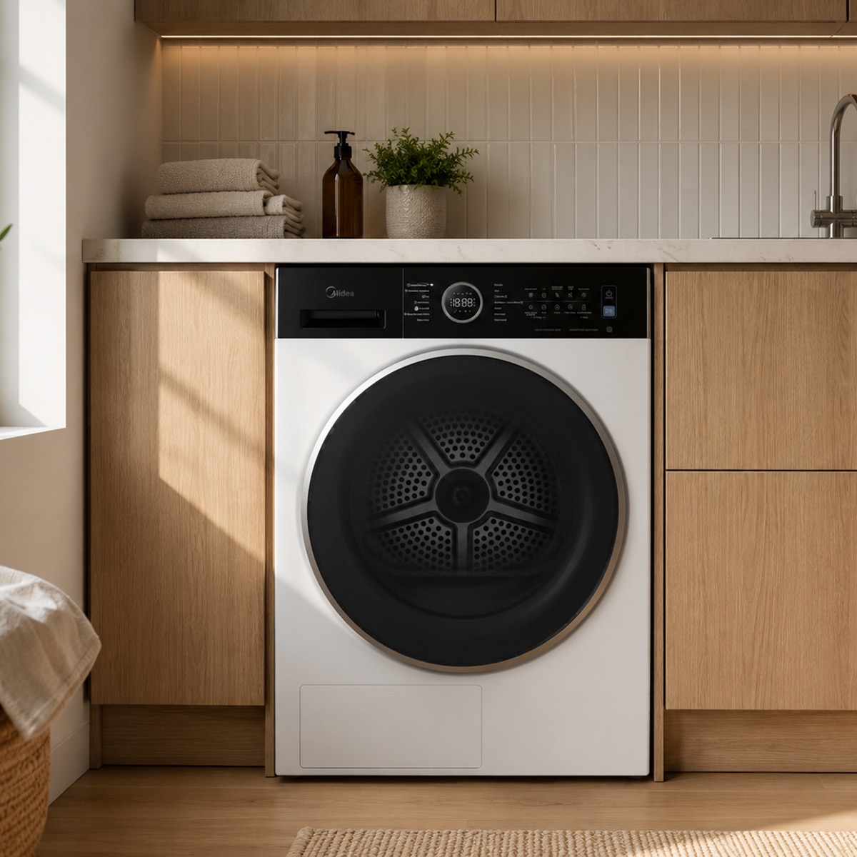Máquina de Secar Roupa Midea MD205H90BW/W-ES Bomba de Calor e de 9 Kg - Branco Branco-9