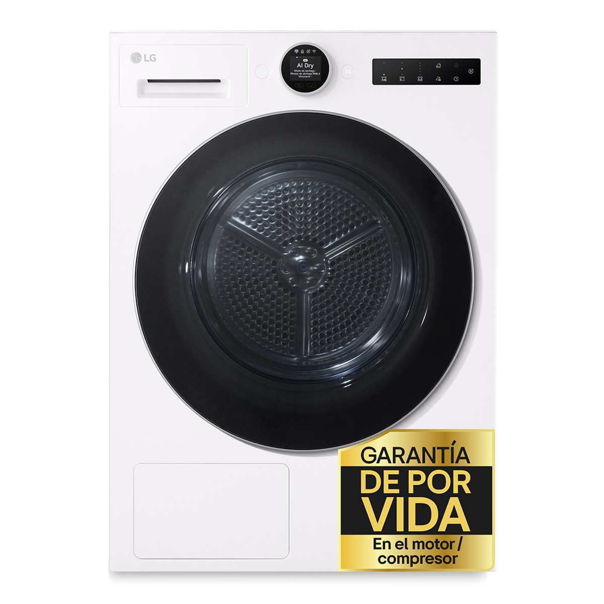 Imagen 0 de Secadora LG 9 kg, Condensación, Bomba de calor con Inteligencia artificial, Dual Inverter - RHX7009TWS