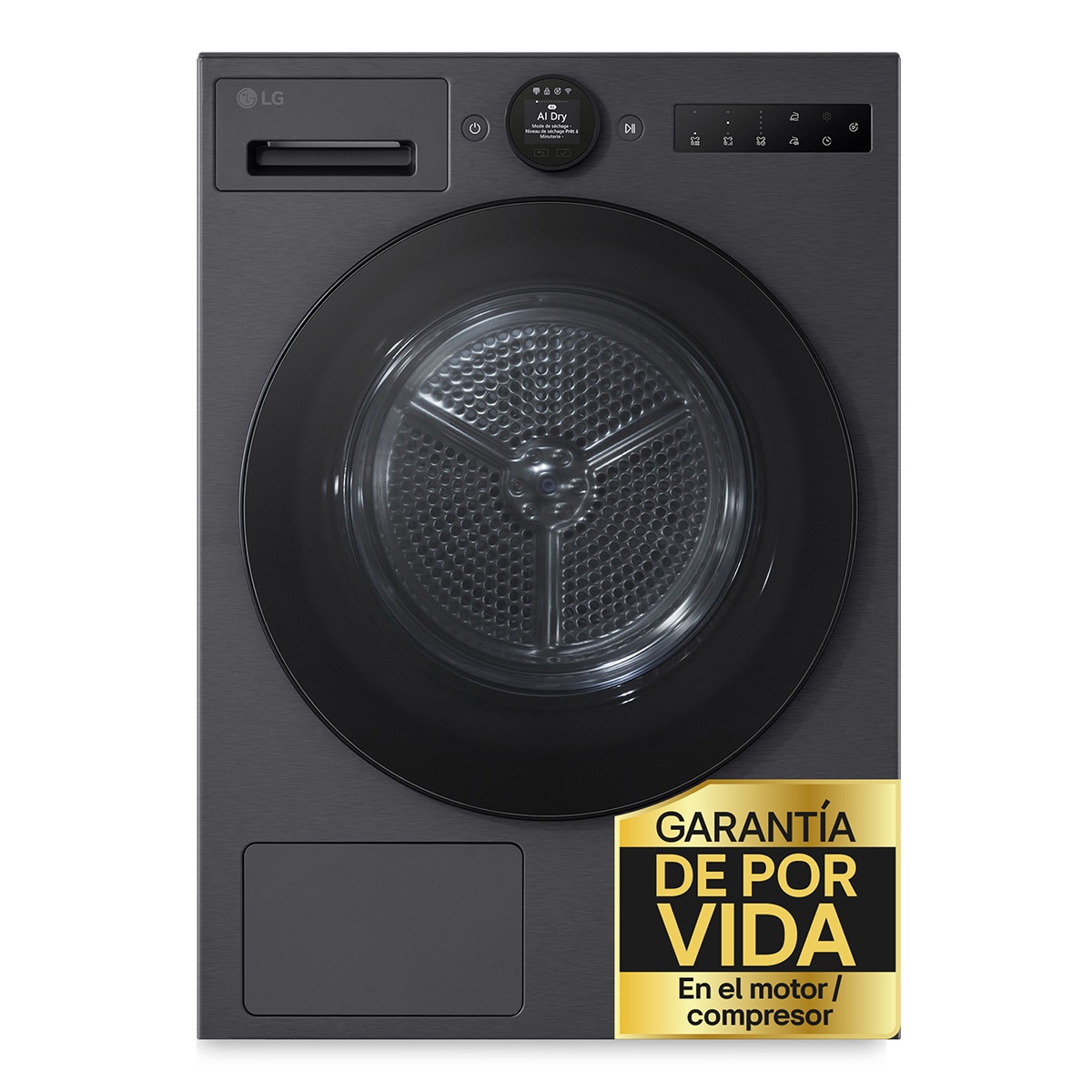 Imagen 0 de Secadora LG 9 kg, Condensación, Bomba de calor con Inteligencia artificial, Dual Inverter - RHX7009TBB