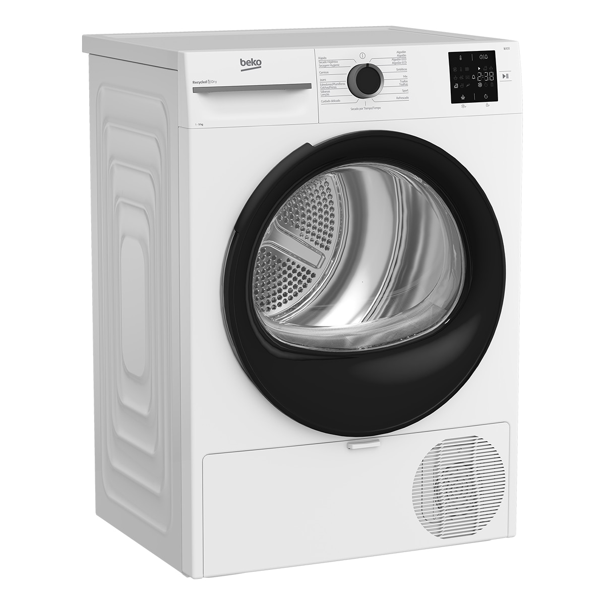 Secadora condensación Beko bomba de calor 9 kg - BM3T39220WB Blanco-2