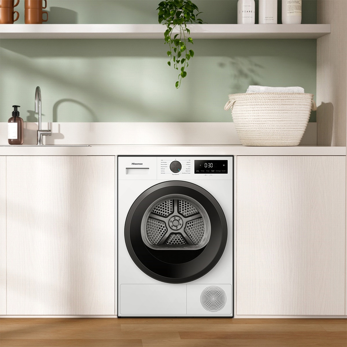 Secadora Hisense 9 kg bomba de calor DH1I900UWDC Blanco-19
