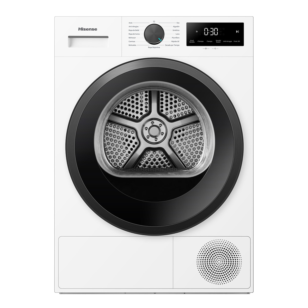 Imagen 0 de Secadora Hisense 8 kg bomba de calor DH1I800UWDE Blanco