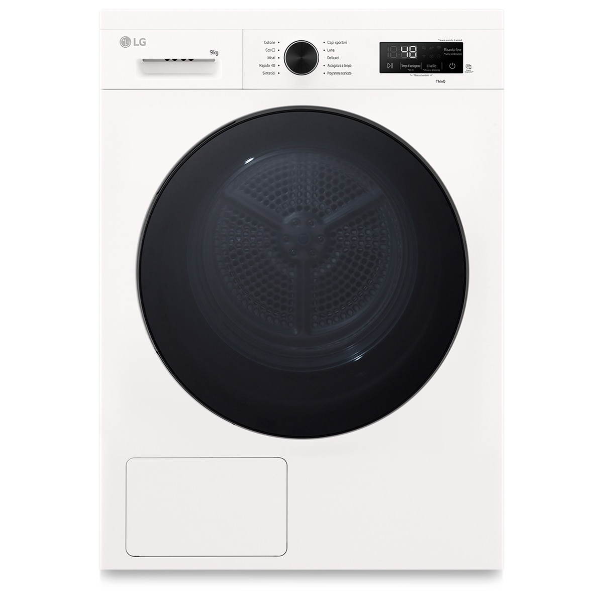 Imagen 0 de Secadora  LG  9 Kg, Bomba de calor Dual, con Inteligencia artificial, Serie 140 - RHX1009NWB Blanco marfil