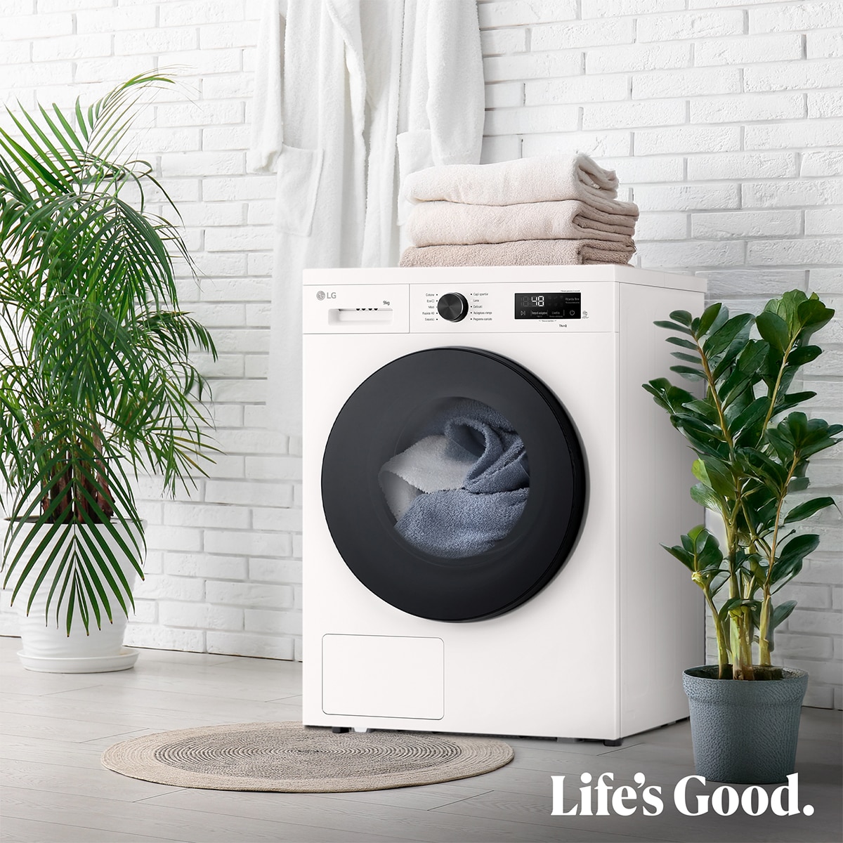 Secadora LG 9 Kg, Bomba de calor Dual, con Inteligencia artificial, Serie 140 - RHX1009NWB - Blanco marfil Blanco marfil-13