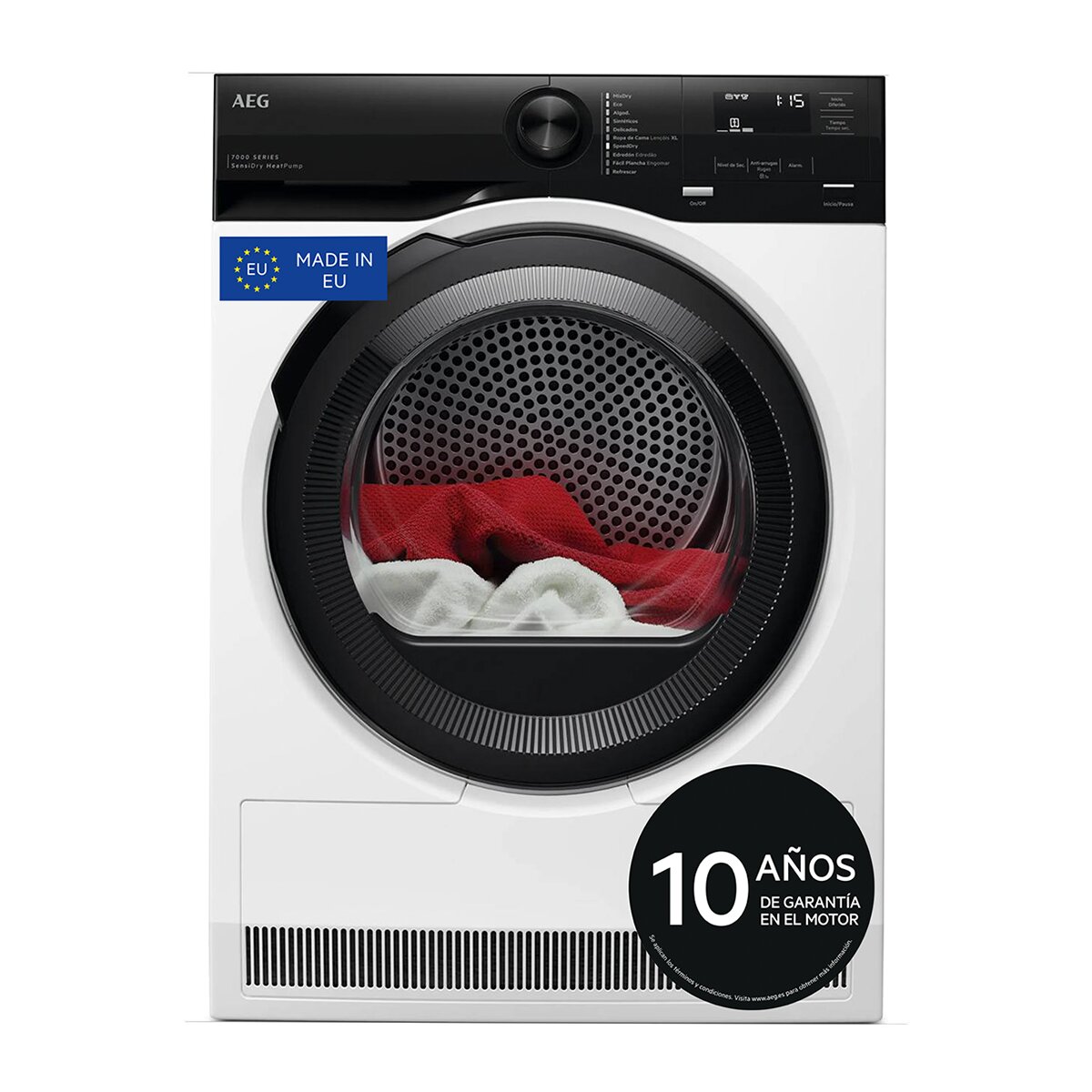 Imagen 0 de Secadora AEG 9 kg Bomba de calor ,Ciclo rápido, Ahorro tiempo, Serie 7000 -TE7G9OBOB Negro