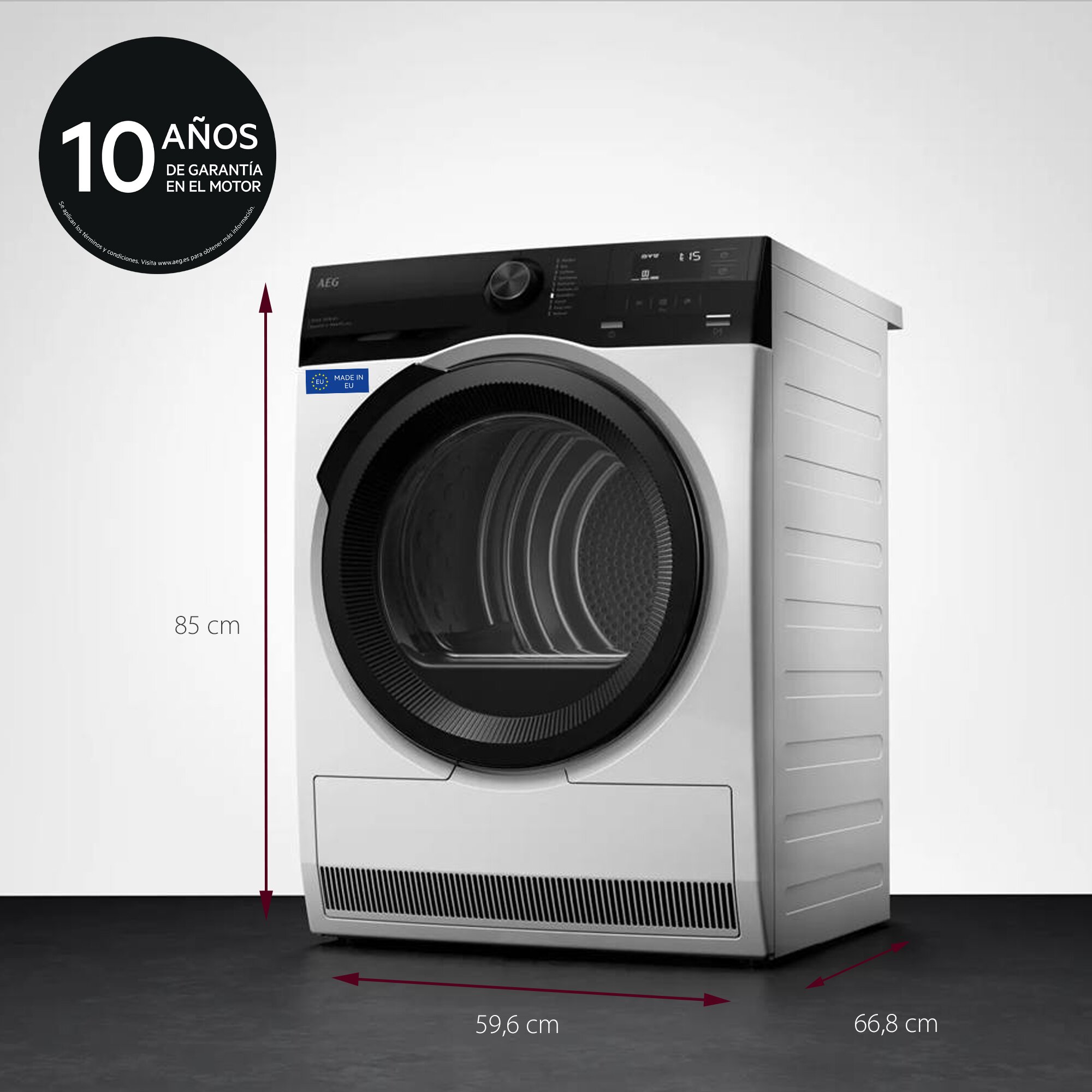 Secadora AEG 9 kg Bomba de calor ,Ciclo rápido, Ahorro tiempo, Serie 7000 -TE7G9OBOB - Negro Negro-2