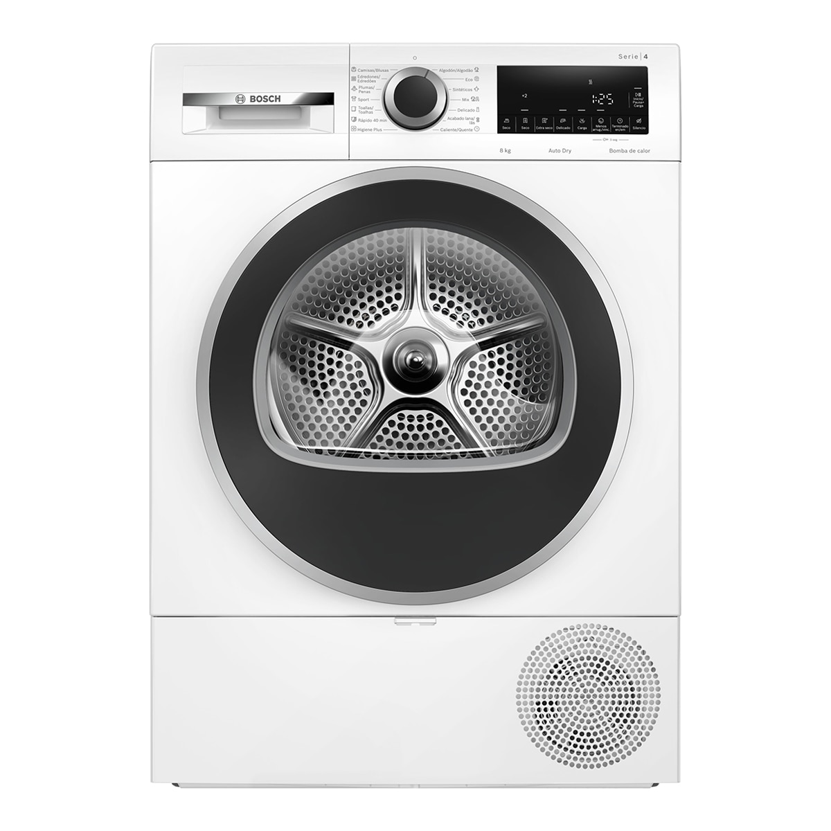 Secadora con bomba de calor, Bosch, Serie 4, 8 Kg, Auto Dry, WQA23300ES - Blanco Blanco-1