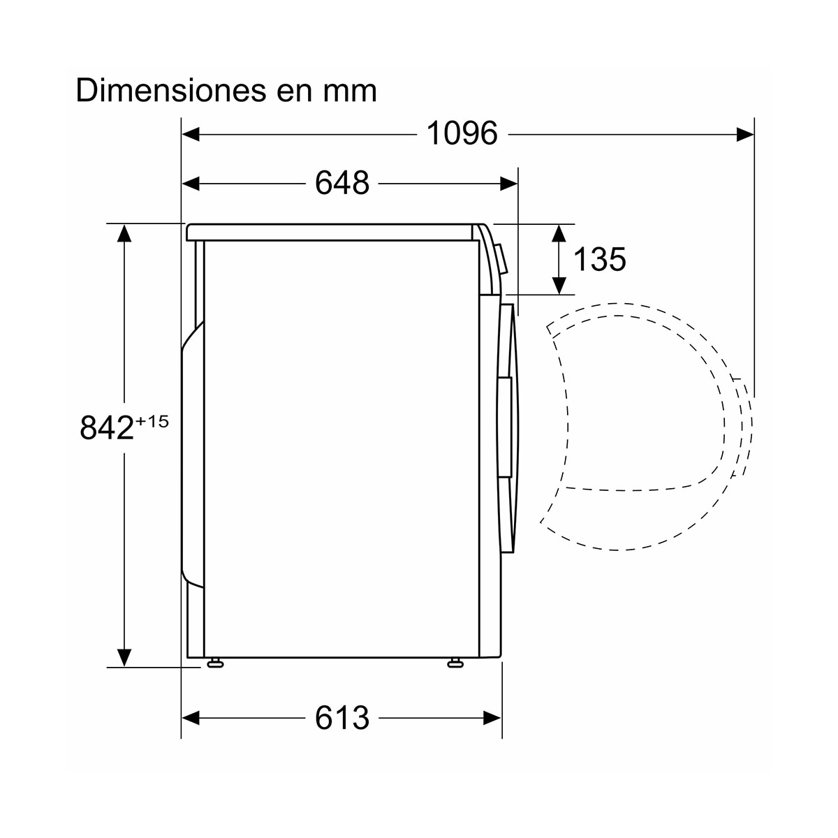 Secadora con bomba de calor, Bosch, Serie 4, 8 Kg, Auto Dry, WQA23300ES - Blanco Blanco-2