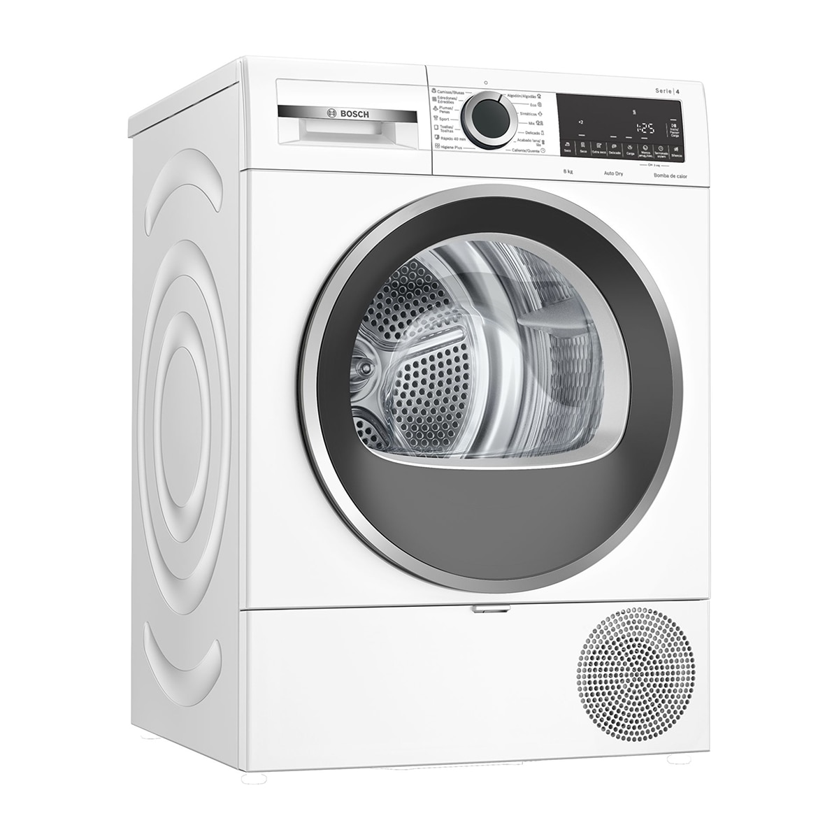 Secadora con bomba de calor, Bosch, Serie 4, 8 Kg, Auto Dry, WQA23300ES - Blanco Blanco-3