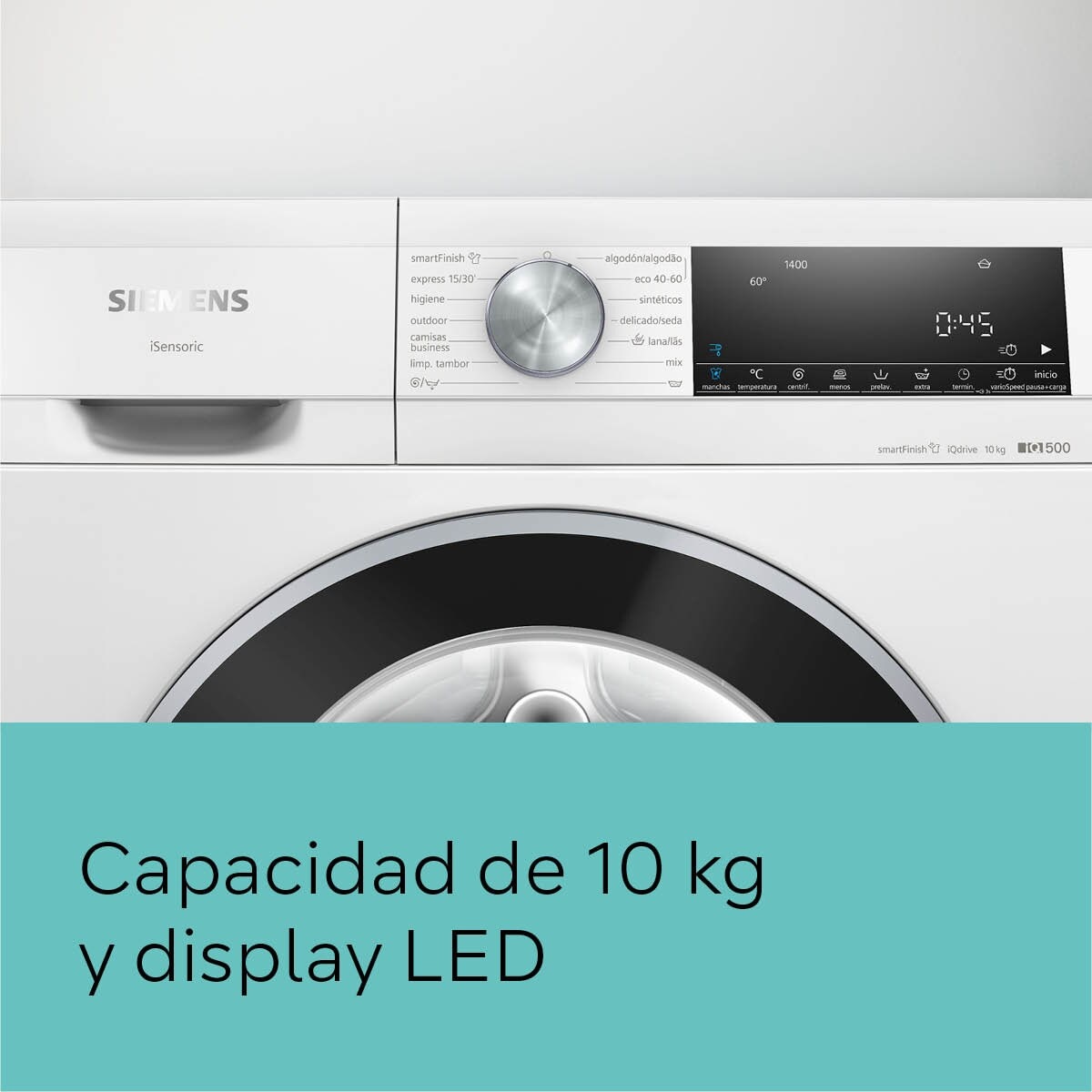 Recondicionado - Grade B - Máquina de Lavar Roupa Siemens iQ500 WG54G2Z0ES Carga Frontal de 10 kg e 1400 rpm - Branco Branco-3