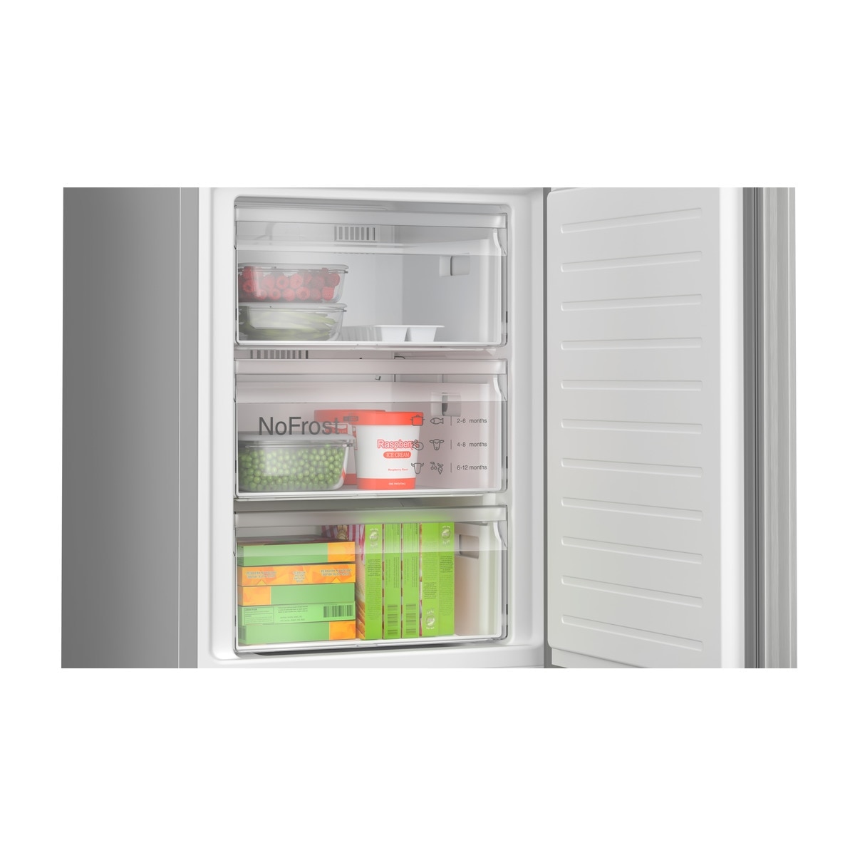 Recondicionado - Grade B - Frigorífico Combinado Bosch Serie 4 KGN392LAF No Frost de 203 cm - Look Inox Aço Inoxidável Anti-Impressões Digitais-7
