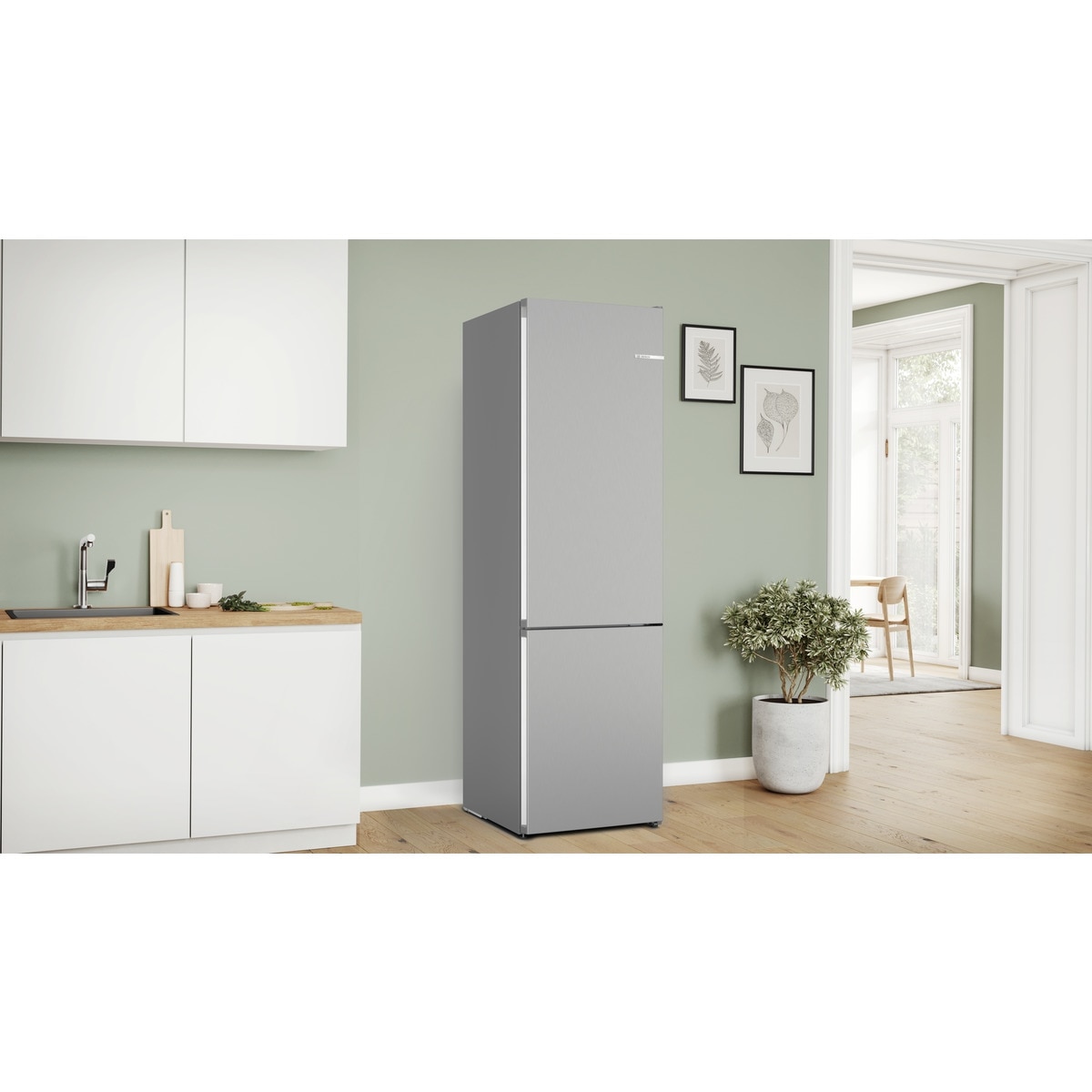 Recondicionado - Grade B - Frigorífico Combinado Bosch Serie 4 KGN392LAF No Frost de 203 cm - Look Inox Aço Inoxidável Anti-Impressões Digitais-10